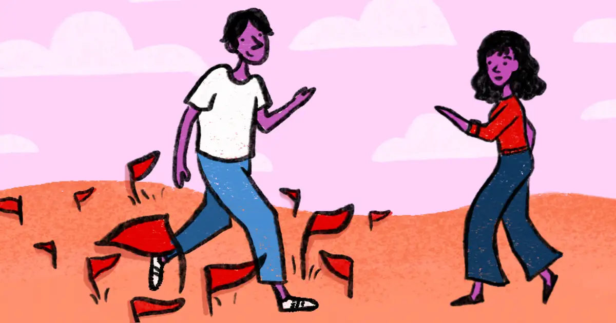 relationship red flags illustration