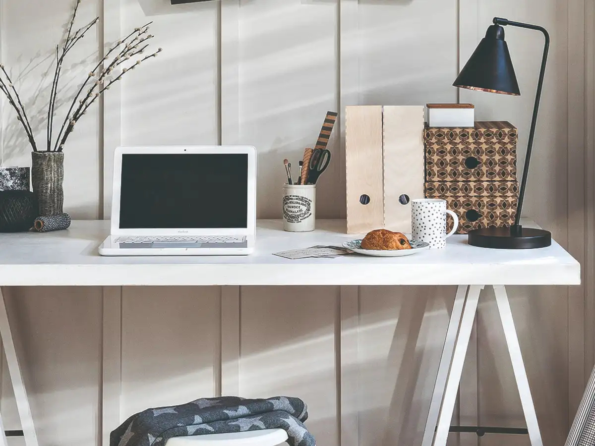 minimalist home study workspace adult