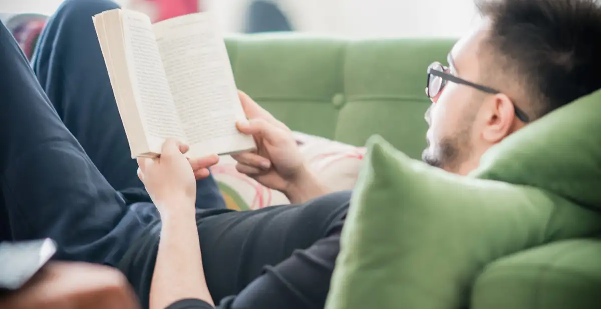 reading book relaxation stress relief
