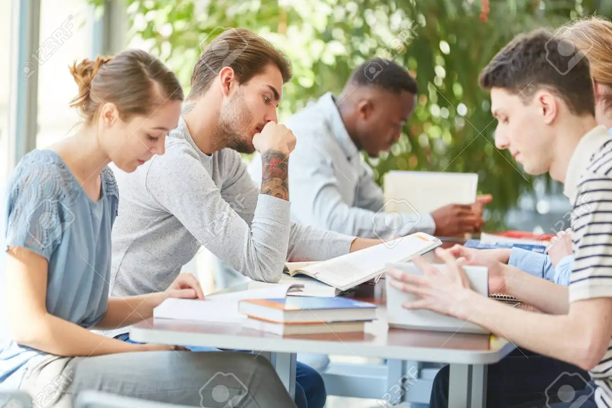 students study together motivation teamwork university