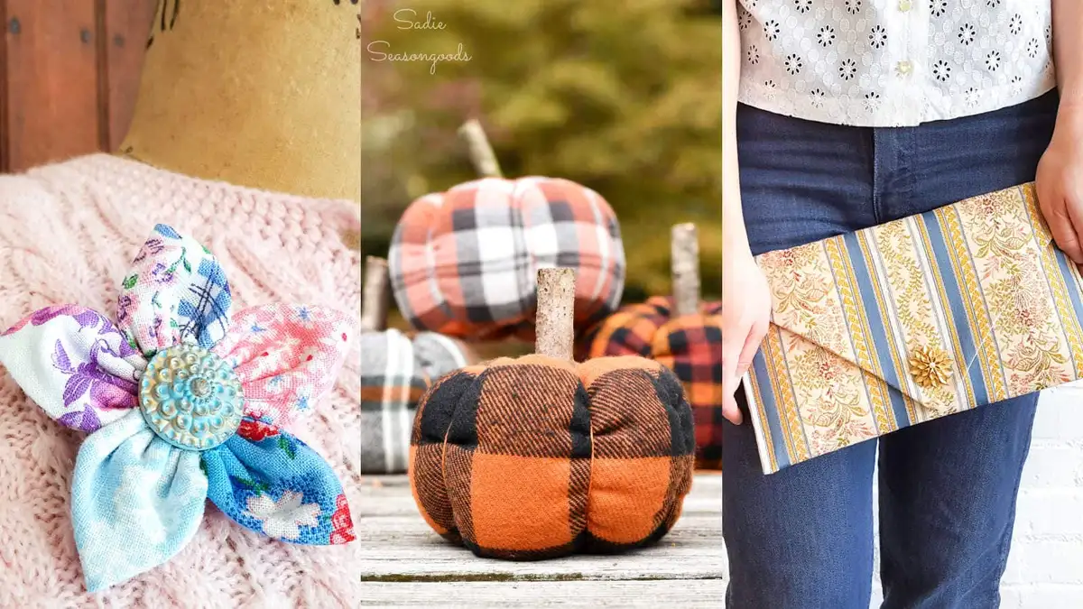 creative fabric upcycling project at home