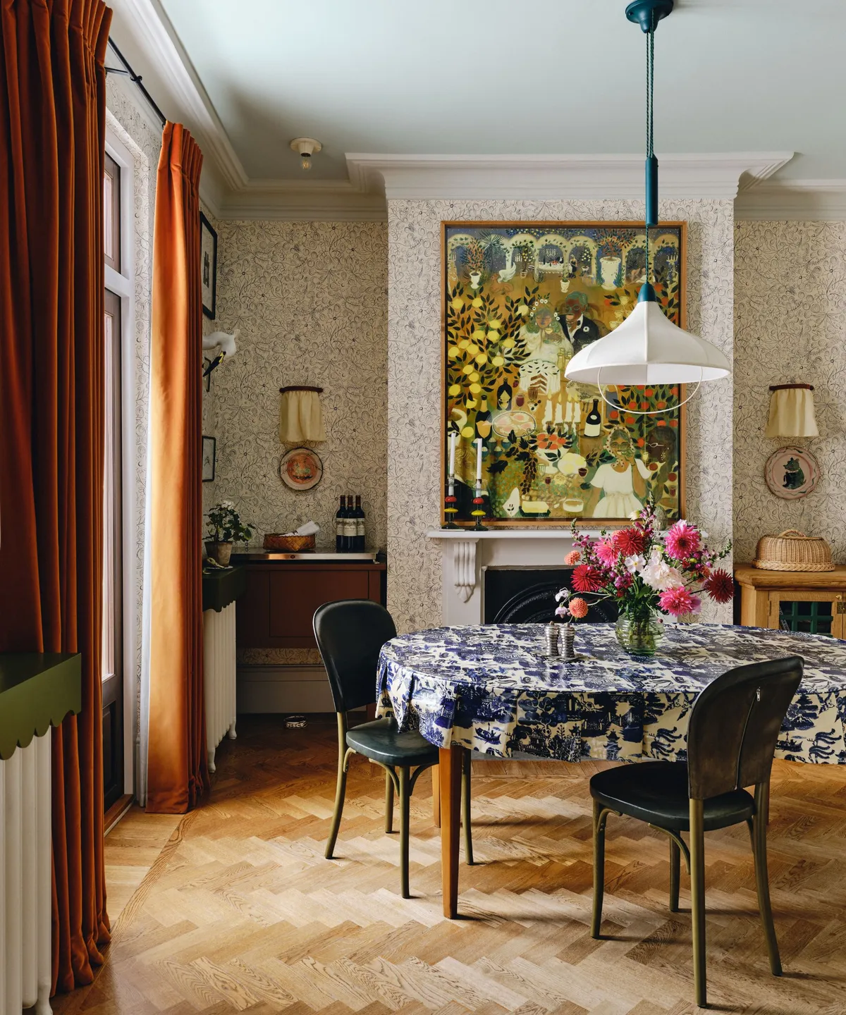 sunny terrace Mediterranean, orange juice, relaxed woman with sunglasses