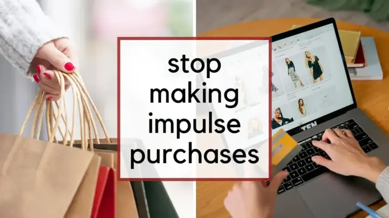 person avoiding impulsive online shopping on laptop