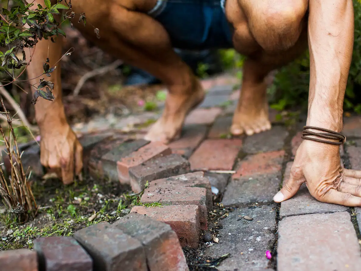 person doing household chores with fitness intensity