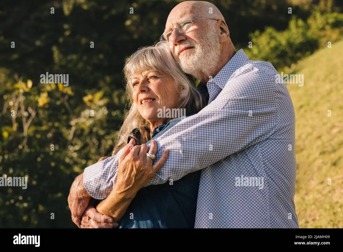 older couple romantic outdoors modern classic