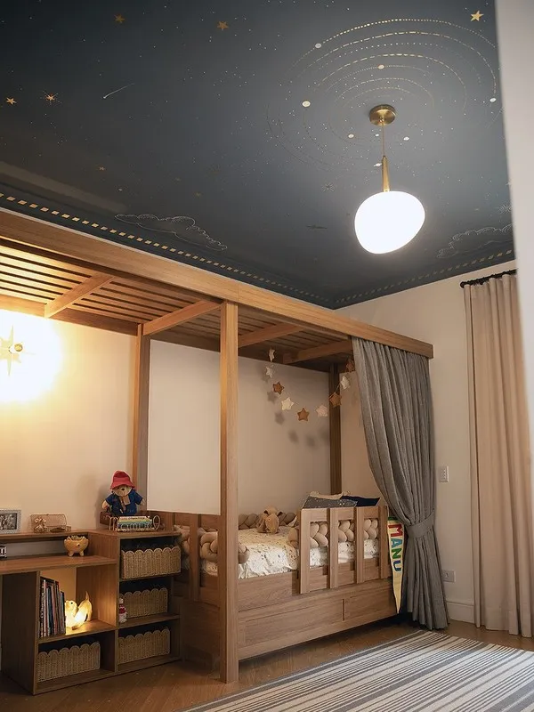 modern basement with signs of mold on the wall