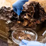 Dieser 10.500 Jahre alte Schädel hält ein schmutziges Geheimnis: Es ist kein Unfall, was darin steckt.